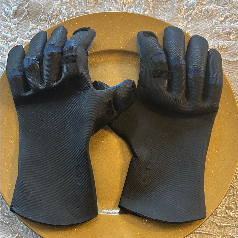 Glacier Black & Blue Fishing Gloves Large Men’s Like New in Excellent  Condition